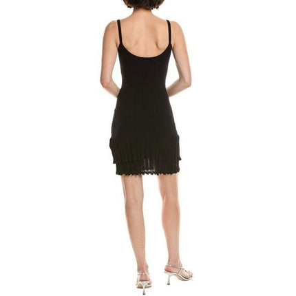 A.L.C. Lex Strap Mini Dress Black NWT Layered Ruffle Skirt Women's L