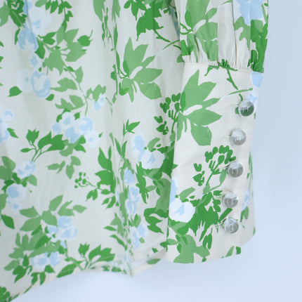 TUCKERNUCK Corrigan Popover Blouse English Ivy Green Long Sleeve Women's M