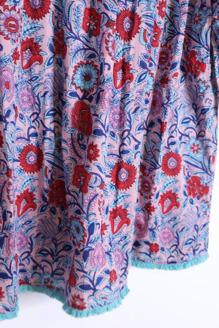 TUCKERNUCK Mauve and Rose Wildflower Bondi Coverup Beachwear Women's S