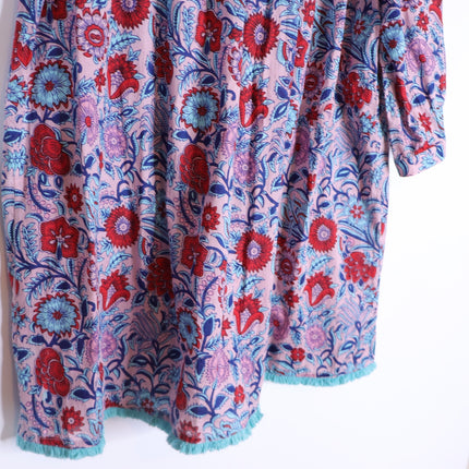 TUCKERNUCK Mauve and Rose Wildflower Bondi Coverup Beachwear Women's S