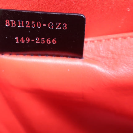 FENDI Medium Calfskin Leather 2Jours Shopping Tote Bag Navy with Red