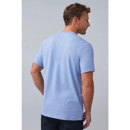 Mack Weldon Silver Pique T-Shirt Chambray White Oxford Short Sleeve Men's M