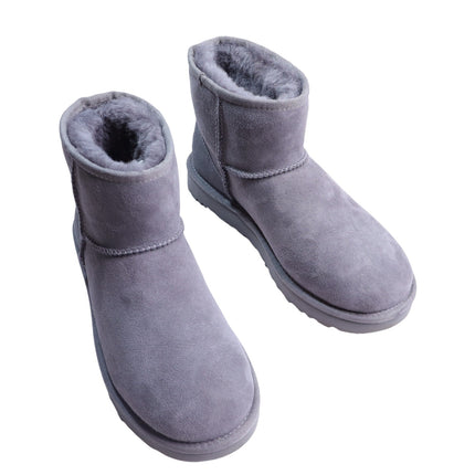 UGG Classic Mini II Mid Top Boot Grey Sheepskin Winter Boot Women's 7