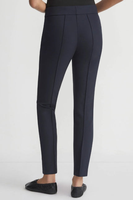 LAFAYETTE 148 Gramercy Tapered Trousers Navy Blue Acclaimed Stretch Women's 12