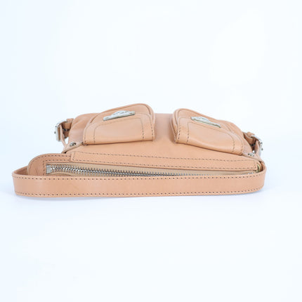 Marc Jacobs Leather Mini Shoulder Bag Beige Tan Y2K Neutrals Pochette