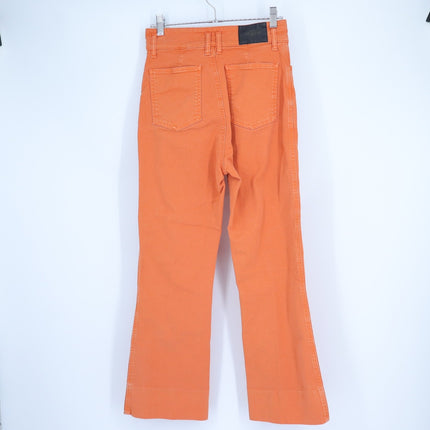 SWEDISH HASBEENS Short Boot Cut Jeans Orange Crop High Rise Women's 28