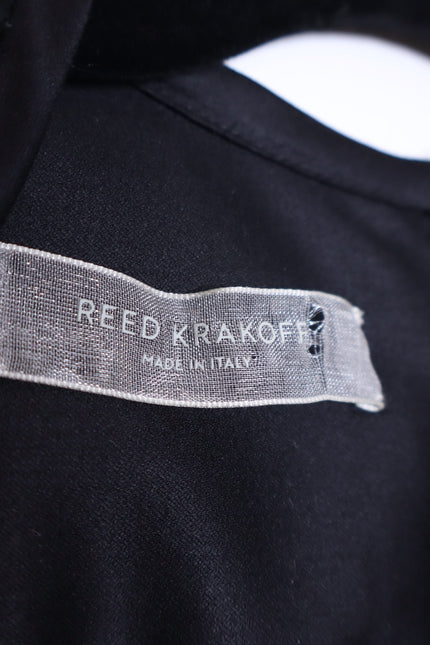 REED KRAKOFF Sleeveless Belted Dress Black Knee Length V Neck Women's 6