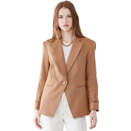 Veronica Beard Amadi Dickey Jacket Chai Orange Microplaid One Button Women's 6