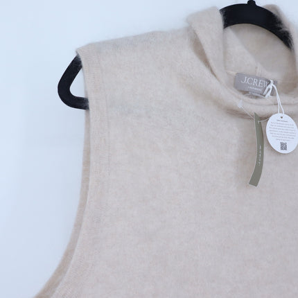 J. Crew 100% Cashmere Turtleneck Sweater Shell Heathered Linen NWT Women's L