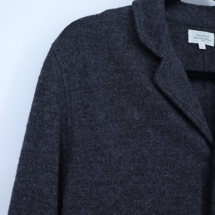 Hartford Jay Double-Faced Wool Jacket Gray Button Front Long Sleeve Men's L