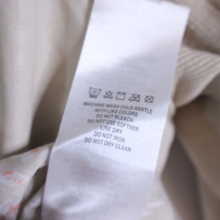 BY ANTHROPOLOGIE Marcail Faux Leather Anorak Jacket Beige Long Sleeve Women's S