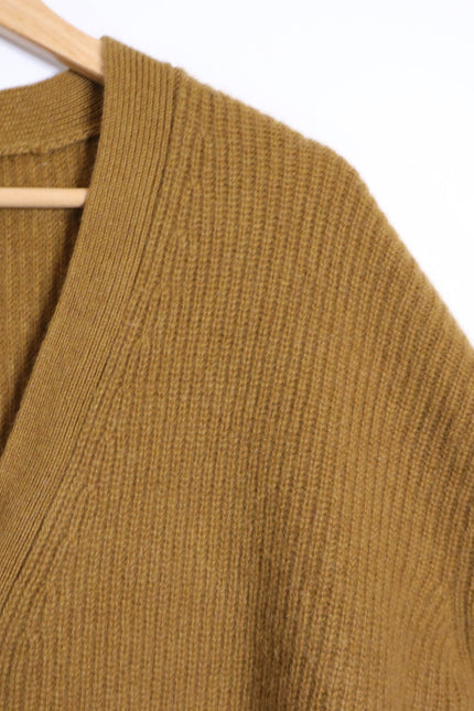 JENNI KAYNE 100% Cashmere Cocoon Cardigan Bronze Long Sleeve Women's S
