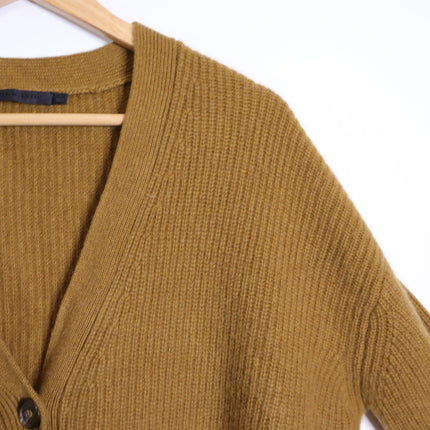 JENNI KAYNE 100% Cashmere Cocoon Cardigan Bronze Long Sleeve Women's S