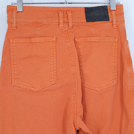 SWEDISH HASBEENS Short Boot Cut Jeans Orange Crop High Rise Women's 28