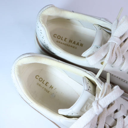 COLE HAAN Grandpro Topspin Sneakers Ivory Scallop Lace Up Women's 5.5B
