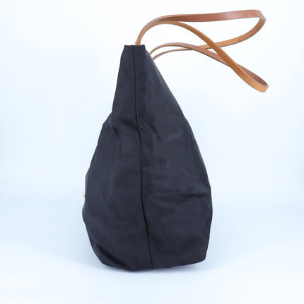 Dooney & Bourke Nylon Tote Bag Black and Tan Large Shoulder Carryall
