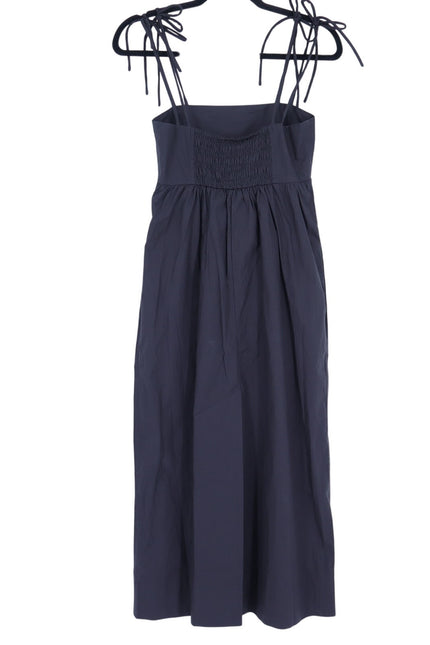 GANNI Cotton Poplin String Midi Dress NWT Black Multi-Strap Women's 34/US 2