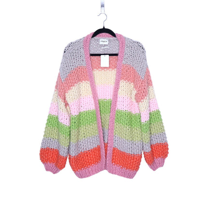 FRNCH Lobelia Cardigan NWT Pink Watermelon Oversized Chunky Knit Women's S/M
