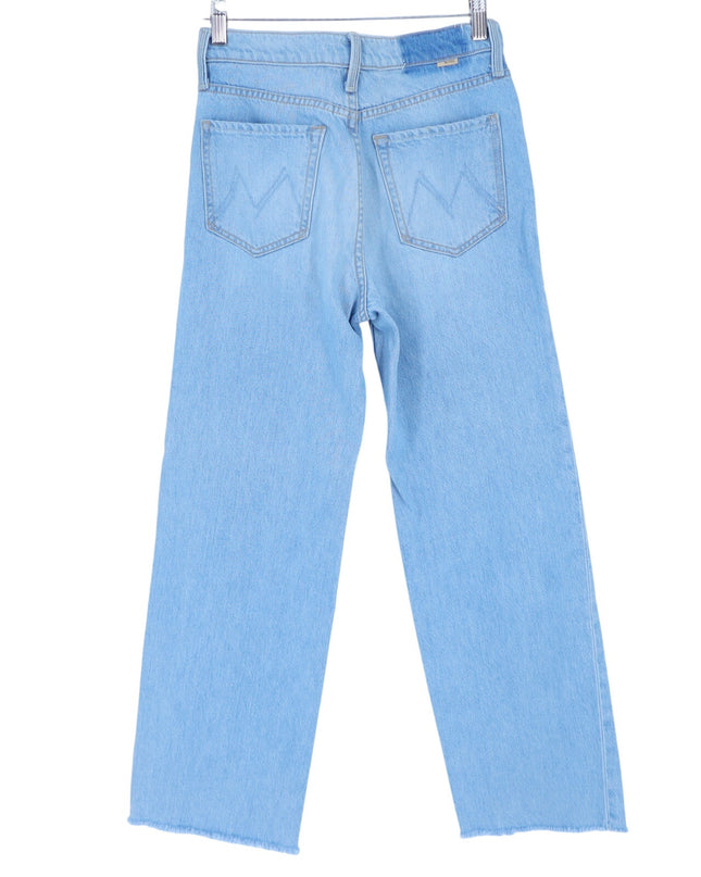 MOTHER The Rambler Jean I'm With The Band Blue Zip Ankle Fray Women's 25