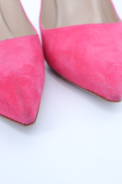 MANOLO BLAHNIK BB Suede Pumps Pink 95 Pointed Toe High Heel Luxury Women's 38