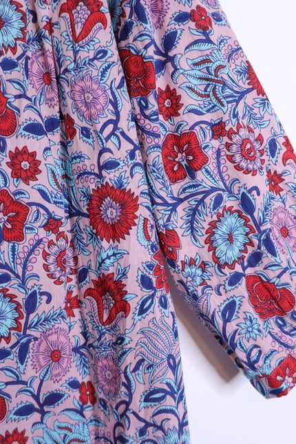 TUCKERNUCK Mauve and Rose Wildflower Bondi Coverup Beachwear Women's S