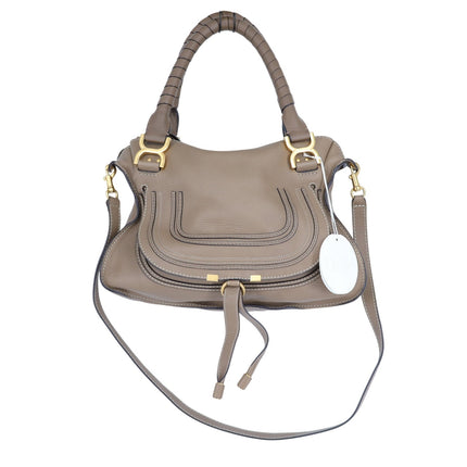 CHLOE Marcie Grained Leather Bag Nut NWT Convertible Crossbody Shoulder Bag