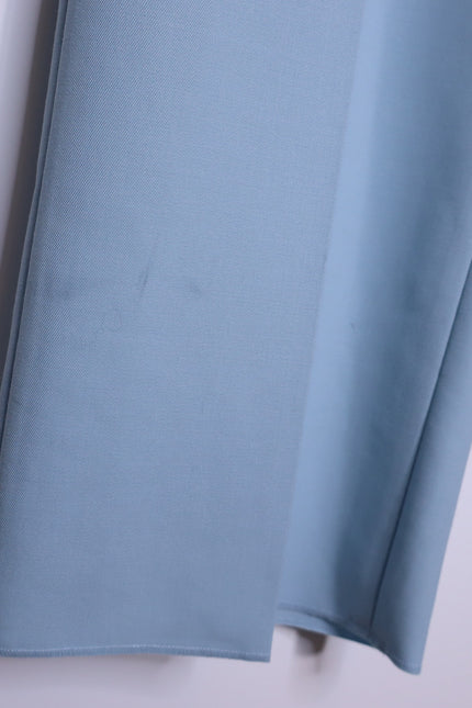 STELLA MCCARTNEY Wool Straight Leg Pants Mineral Blue Women's 50/14