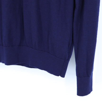Banana Republic Merino V Neck Sweater Navy Blue Fine Knit Pullover Men's M