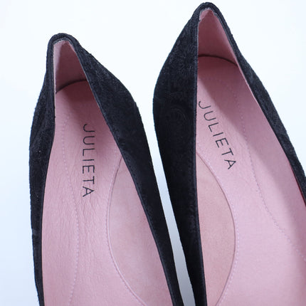 JULIETA Madrid Paisley Print Pumps Black Silver NWB Stilleto Heel Women's 6.5