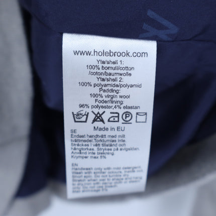 Holebrook Sweden Sigvard Full Zip Jacket Gray Navy Quilted Windproof Men's L