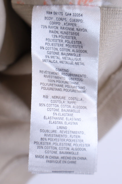 BY ANTHROPOLOGIE Marcail Faux Leather Anorak Jacket Beige Long Sleeve Women's S
