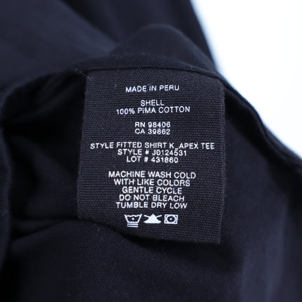 Theory Apex Tee Fitted Shirt NWT Black Button Up Collared Blouse Women's S