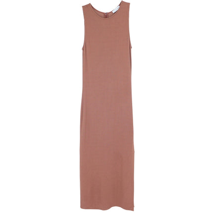 ANINE BING Savannah Dress Terracotta Waffle Midi Sleeveless Women's S