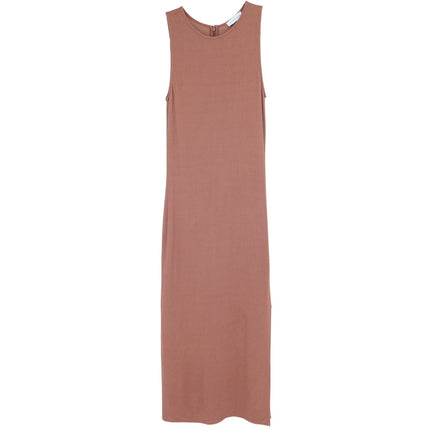 ANINE BING Savannah Dress Terracotta Waffle Midi Sleeveless Women's S