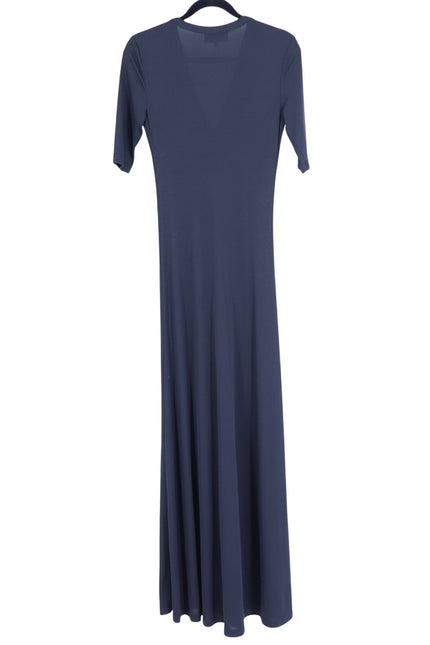 L'ACADEMIE The Esperanza Maxi Dress Black Ribbed Half Sleeve Women's S