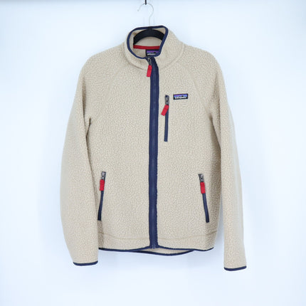 Patagonia Retro Pile Jacket Pelican Smolder Blue Full Zip Stand Collar Men's M