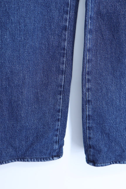 7 FOR ALL MANKIND Tess Cargo Jeans Blue Mid Rise Straight Dark Wash Women's 26