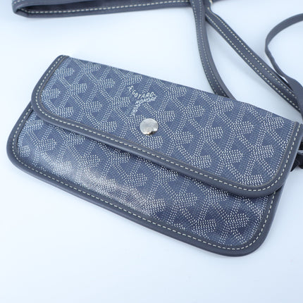 GOYARD Anjoy Reversible PM Tote Bag Gray Coated Canvas with Removable Pouch