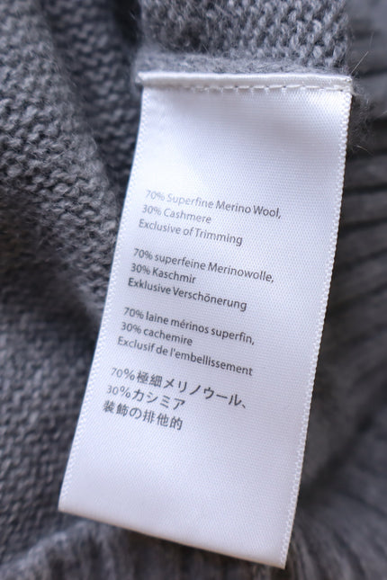 ALPS & METERS Ski Race Knit Sweater Gray Wool Cashmere Long Sleeve Women's L