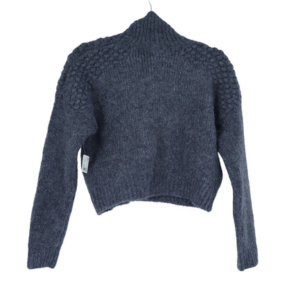 Free People Bradley Pullover Sweater NWT Dark Gray Mohair Textured Women's XS