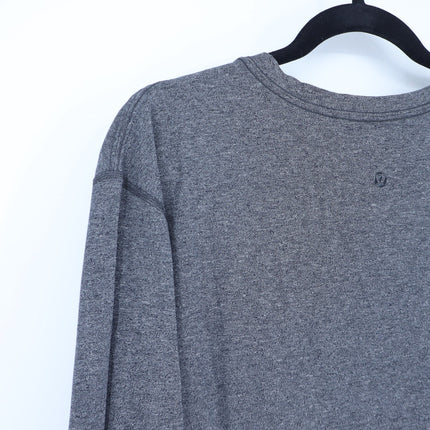 Lululemon Long Sleeve Knit Top Heathered Gray Crew Neck Active Men's XL