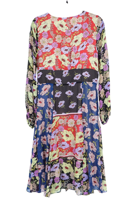MAEVE Gardenia Wrap Dress Multicolored Floral NWT Long Sleeve Women's 8