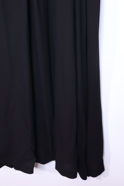 FABIANA FILIPPI Feather Embellished Lagenlook Maxi Dress Black Lined Women's XL