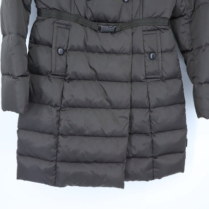 Moncler Alchemille Giubbotto Down Puffer Coat Brown Double Breasted Women's 2/M