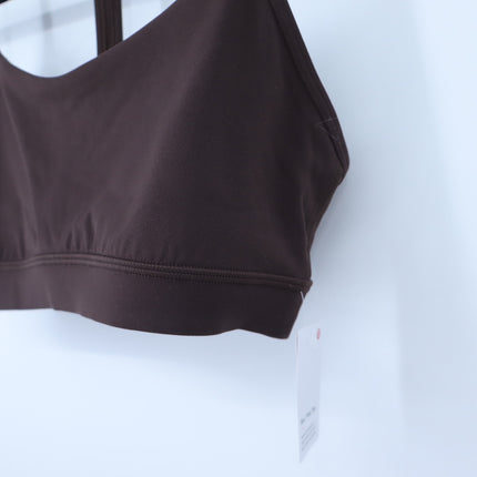 Lululemon Flow Y Bra Espresso Brown Racerback NWT Nulu Yoga Active Women's 10