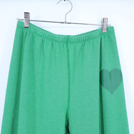 SPRWMN Jade Heart Sweatpants Green Pull On Jogger Loungewear Women's M