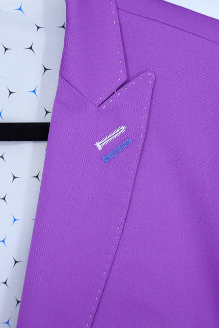 MACEOO Blazer Descartes Resistance10 Purple Wool Single Breasted Men's 46/XL