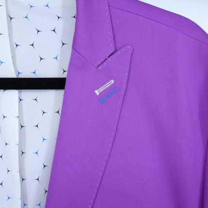 MACEOO Blazer Descartes Resistance10 Purple Wool Single Breasted Men's 46/XL