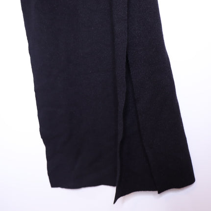 KAREN MILLEN Belted Knit Midi Dress NWT Black Wool Blend Short Sleeve Women's XS