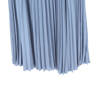 Vince Draped Pleated Midi Skirt Grey Lake Stone Accordion Pull On Midi Women's 4